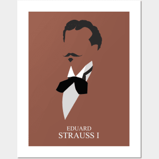 Eduard Strauss I - Minimalist Portrait Posters and Art